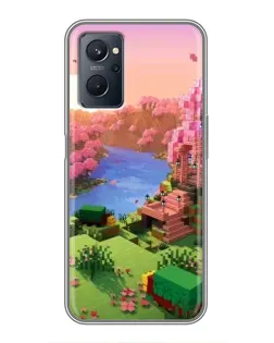 Чохол для Realme 9i з картинкою «Рожеве дерево Minecraft» Чохол для Realme 9i з картинкою «Рожеве дерево Minecraft»
