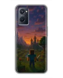Чохол для Realme 9i з картинкою «Стів біля вежі» Чохол для Realme 9i з картинкою «Стів біля вежі»