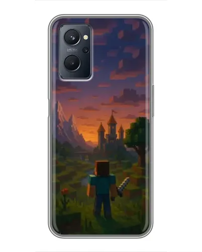 Чехол для Realme 9i с картинкой «Стив у башни»