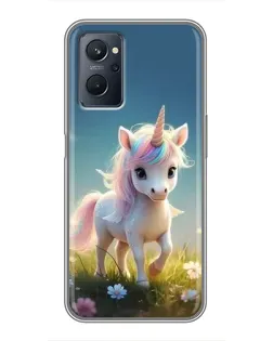 Чехол для Realme 9i с картинкой «Единорог на поляне» Чехол для Realme 9i с картинкой «Единорог на поляне»