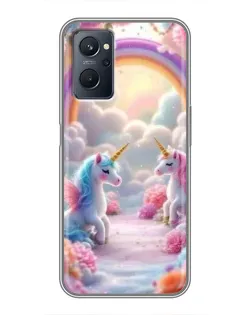 Чехол для Realme 9i с картинкой «Радуга и единороги» Чехол для Realme 9i с картинкой «Радуга и единороги»