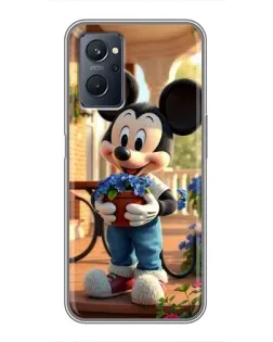 Чехол для Realme 9i с картинкой «Микки садовод»
