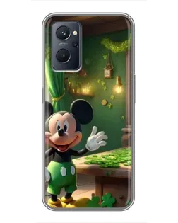 Чехол для Realme 9i с картинкой «Микки в мастерской»