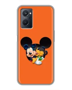 Чехол для Realme 9i с картинкой «Сердце Микки Минни»