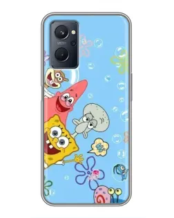 Чехол для Realme 9i с картинкой «Веселые пузырьки»