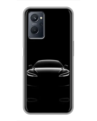Чехол для Realme 9i с картинкой «Силуэт Tesla Night» Чехол для Realme 9i с картинкой «Силуэт Tesla Night»