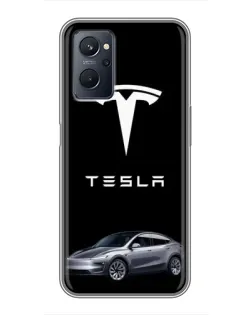 Чехол для Realme 9i с картинкой «Tesla Model Y»