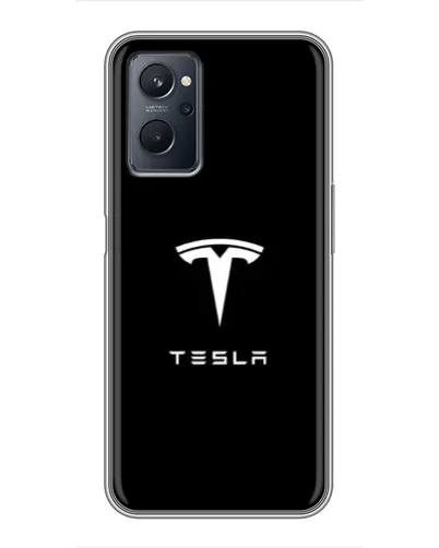 Чехол для Realme 9i с картинкой «Tesla White Logo» Чехол для Realme 9i с картинкой «Tesla White Logo»