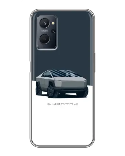 Чехол для Realme 9i с картинкой «Серебристый Cybertruck Tesla» Чехол для Realme 9i с картинкой «Серебристый Cybertruck Tesla»