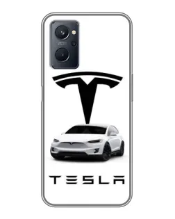 Чехол для Realme 9i с картинкой «Tesla White Style»