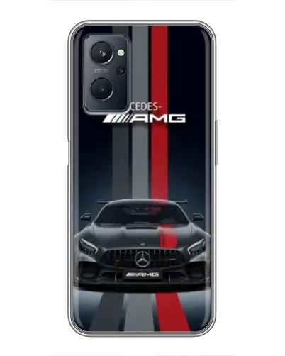 Чехол для Realme 9i с картинкой «Mercedes — белый карбон» Чехол для Realme 9i с картинкой «Mercedes — белый карбон»