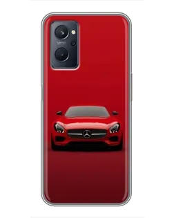 Чехол для Realme 9i с картинкой «Красный Mercedes AMG»