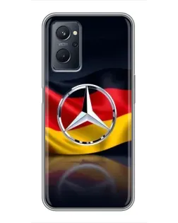 Чехол для Realme 9i с картинкой «Mercedes — флаг Германии»