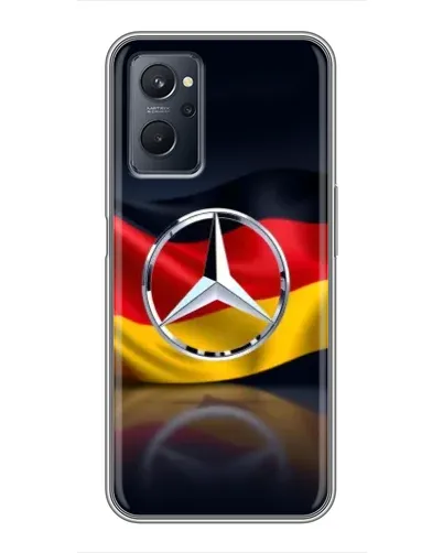 Чехол для Realme 9i с картинкой «Mercedes — флаг Германии» Чехол для Realme 9i с картинкой «Mercedes — флаг Германии»