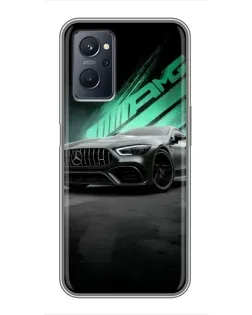 Чехол для Realme 9i с картинкой «Темный Mercedes AMG»