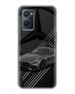 Чехол для Realme 9i с картинкой «Mercedes AMG — графика»