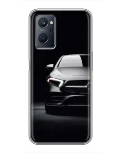 Чехол для Realme 9i с картинкой «Свет фар Mercedes»
