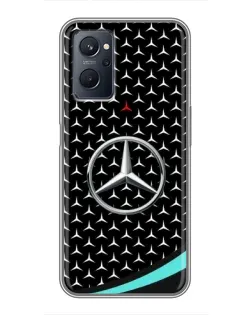 Чехол для Realme 9i с картинкой «Mercedes — бирюзовый акцент»