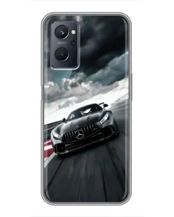 Чехол для Realme 9i с картинкой «Гоночный Mercedes AMG»