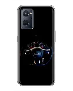 Чехол для Realme 9i с картинкой «Салон Audi — руль» Чехол для Realme 9i с картинкой «Салон Audi — руль»