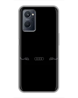 Чехол для Realme 9i с картинкой «Audi — световой подпись» Чехол для Realme 9i с картинкой «Audi — световой подпись»