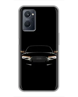 Чехол для Realme 9i с картинкой «Audi — ночной контур» Чехол для Realme 9i с картинкой «Audi — ночной контур»