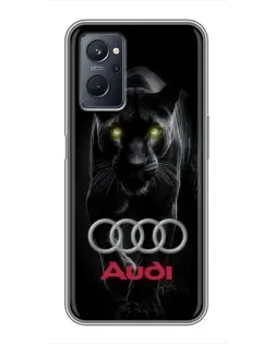 Чехол для Realme 9i с картинкой «Пантера и Audi» Чехол для Realme 9i с картинкой «Пантера и Audi»