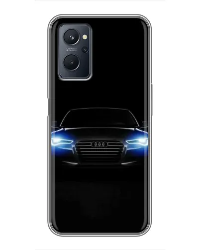 Чехол для Realme 9i с картинкой «Audi в неоне»