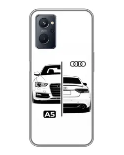 Чехол для Realme 9i с картинкой «Audi — контрастный дизайн» Чехол для Realme 9i с картинкой «Audi — контрастный дизайн»