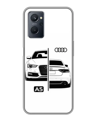 Чехол для Realme 9i с картинкой «Audi — контрастный дизайн»