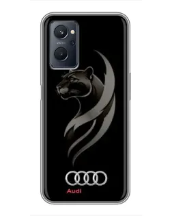 Чехол для Realme 9i с картинкой «Графика — пантера и Audi» Чехол для Realme 9i с картинкой «Графика — пантера и Audi»