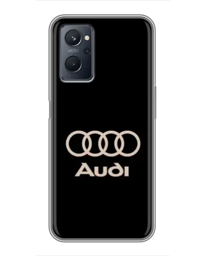 Чехол для Realme 9i с картинкой «Audi — золотой логотип»