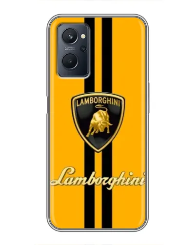 Чехол для Realme 9i с картинкой «Lamborghini Stripe желтый»