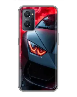 Чохол для Realme 9i з картинкою «Lamborghini червоне сяйво» Чохол для Realme 9i з картинкою «Lamborghini червоне сяйво»