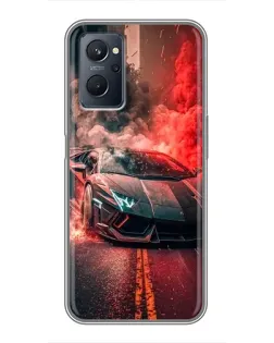 Чохол для Realme 9i з картинкою «Lamborghini червоний дим» Чохол для Realme 9i з картинкою «Lamborghini червоний дим»