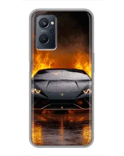 Чохол для Realme 9i з картинкою «Lamborghini у вогні» Чохол для Realme 9i з картинкою «Lamborghini у вогні»