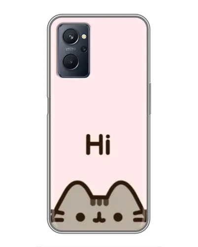 Чехол для Realme 9i с картинкой «Пушин говорит Hi»