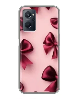 Чехол для Realme 9i с картинкой «Бордовый атлас»
