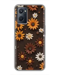 Чехол для Realme 9i с картинкой «Узор из маленьких подсолнухов» Чехол для Realme 9i с картинкой «Узор из маленьких подсолнухов»