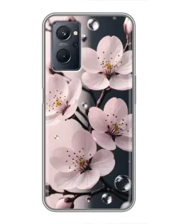 Чехол для Realme 9i с картинкой «Нежная сакура и капли» Чехол для Realme 9i с картинкой «Нежная сакура и капли»