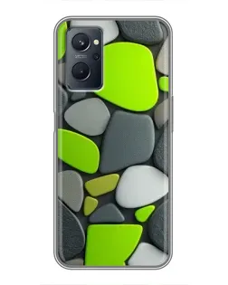 Чехол для Realme 9i с картинкой «Яркая неоновая галька»