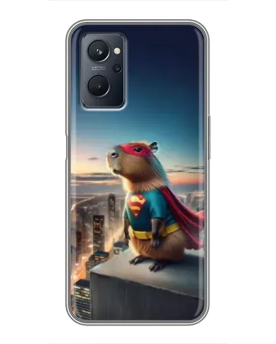 Чехол для Realme 9i с картинкой «Капи-мен супергерой»