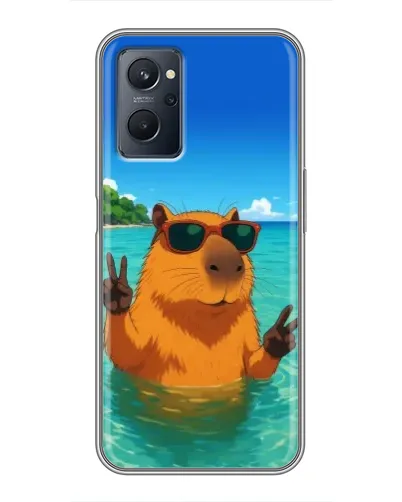 Чехол для Realme 9i с картинкой «Морская капибара»