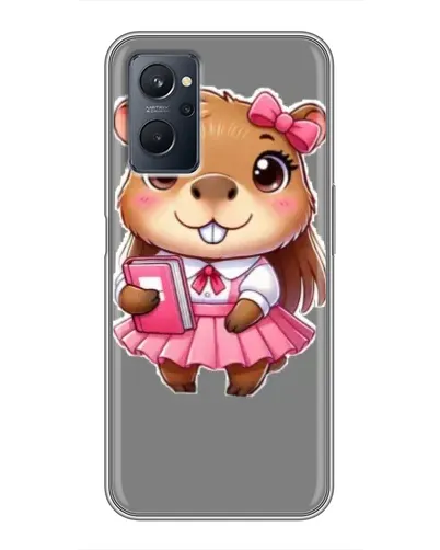 Чехол для Realme 9i с картинкой «Девочка капибара»
