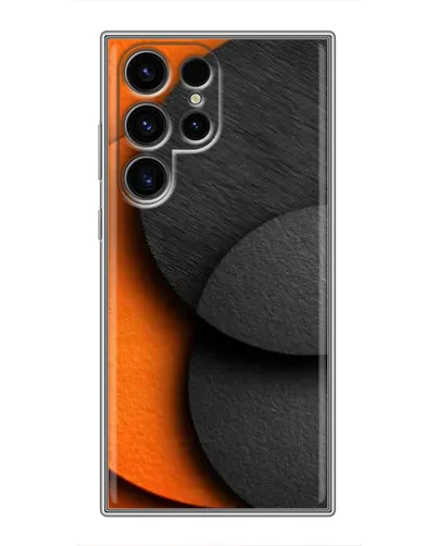 Чехол для Realme C100 с картинкой «Геометрия оранжевых кругов»