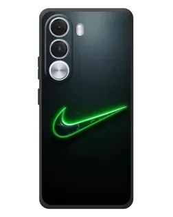 Чехол для Realme C100i с картинкой «Неоновый контур Nike»