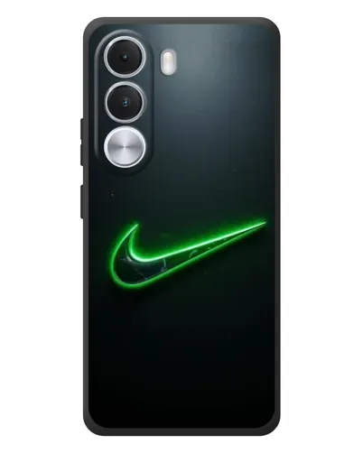 Чехол для Realme C100i с картинкой «Неоновый контур Nike»