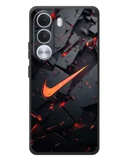 Чехол для Realme C100i с картинкой «Nike — эффект разломов»