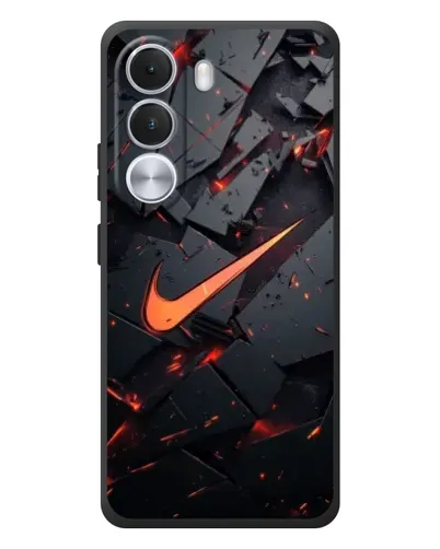 Чехол для Realme C100i с картинкой «Nike — эффект разломов»