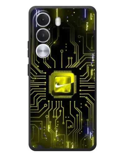 Чехол для Realme C100i с картинкой «Nike — золотая искра»